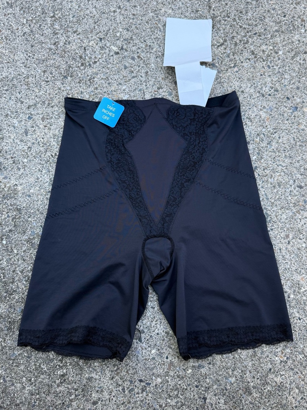 Flexees Easy Up Firm Control Thigh Slimmer Shapewear Black XL NWT